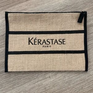 NWT Kérastase Jute and Cotton Pouch